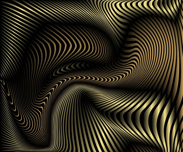 Абстрактний Золотий Розкішний Фон Хвильової Лінії Проста Текстура Вашого Дизайну — стоковий вектор