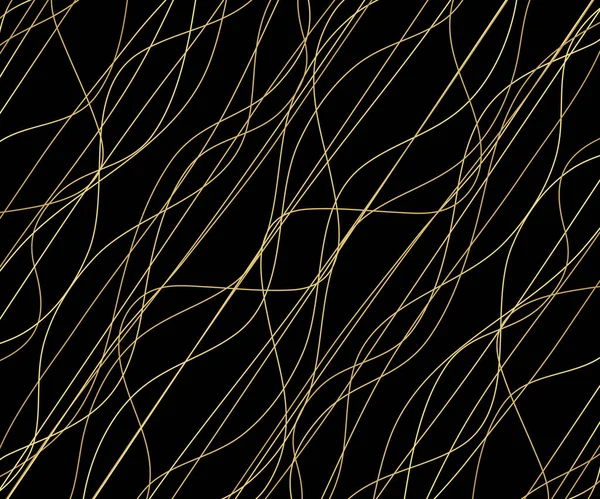 Gold Modello Linea Lusso Con Linee Disegnate Mano Striscia Ondulata — Vettoriale Stock