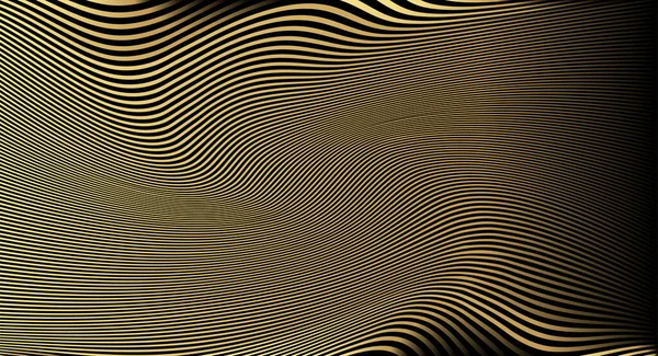 Fondo Línea Onda Lujo Oro Abstracto Textura Simple Para Diseño — Vector de stock