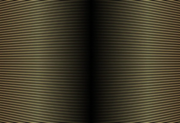 Abstraktní Zlatá Barva Pokřivené Diagonální Pruhované Pozadí Vektorové Křivolaké Křivolaké — Stockový vektor
