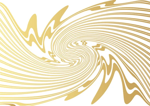Złoty Luksusowy Wzór Linii Ręcznie Rysowane Linie Złote Faliste Paski — Wektor stockowy