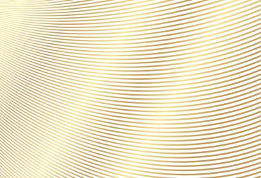 Soyut altın renkli lüks çizgili şerit arka plan. Tasarımınız için basit bir doku. gradyan arkaplan. Web siteleri, posterler, afişler, EPS10 vektörü için modern dekorasyon