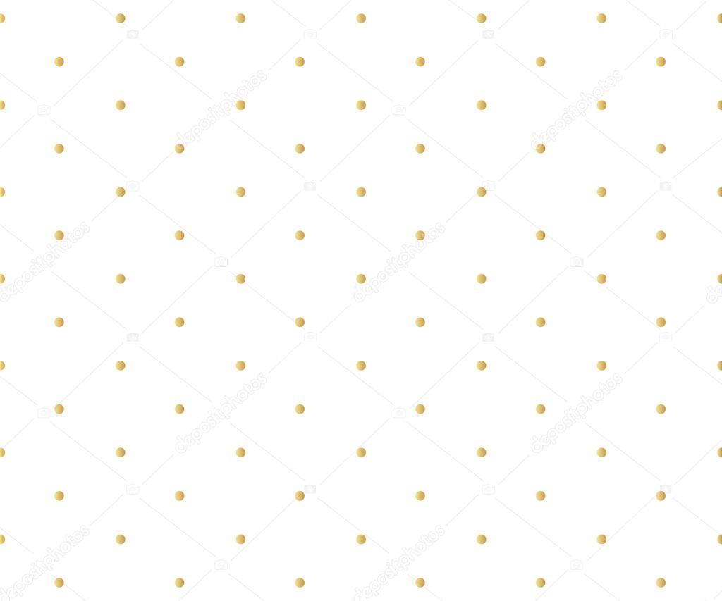 Gold polka dots pattern, colorful holiday background - vector abstract backgroun