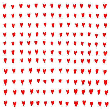 Arkaplanda fırça resmi olan vektör kalp şekli çerçevesi - Sevgililer Günü web simgesi, sembol, işaret, romantik düğün, aşk kartı için el çizimi tasarımı