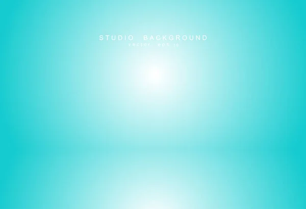 空の青いスタジオルーム背景 あなたの創造的なプロジェクトのためのコピースペースとライトインテリア ベクターイラスト Eps — ストックベクタ