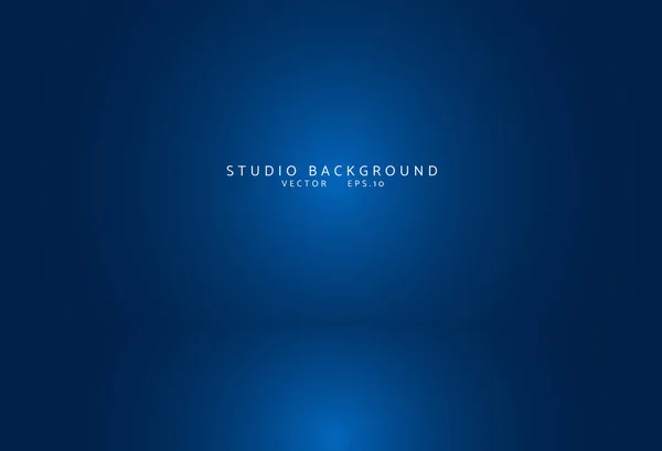 Sala Studio Blu Vuota Sfondo Interni Leggeri Con Copyspace Tuo — Vettoriale Stock