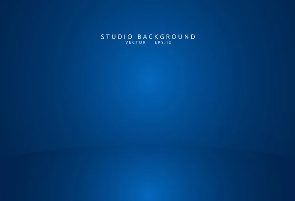 Fondo Habitación Del Estudio Azul Vacío Interior Ligero Con Copyspace — Vector de stock