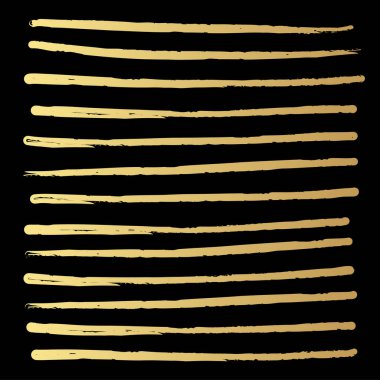 Elle çizilmiş soyut desenler, elle çizilmiş çizgiler, vuruşlar. Vektör grunge fırçaları seti. Dalgalı çizgili, Vektör EPS 10 illüstrasyon