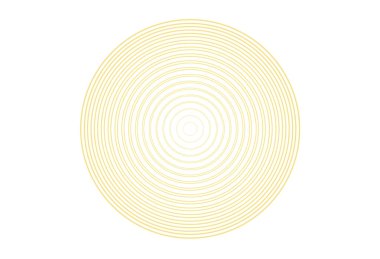 Eşmerkezli daire elemanı. Altın renkli lüks bir yüzük. Ses dalgası için soyut vektör illüstrasyonu, altın grafik, web siteleri için modern dekorasyon, posterler, afişler, şablon EPS10 vektörü
