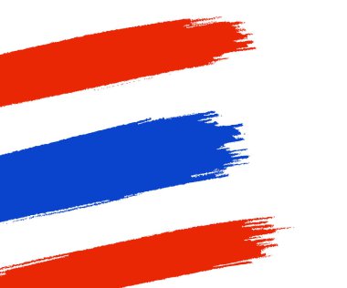 Tayland bayrağı. Pis bir bayrak gibi. Bağımsızlık Tayland Günü. vektör EPS İllüstrasyonu.