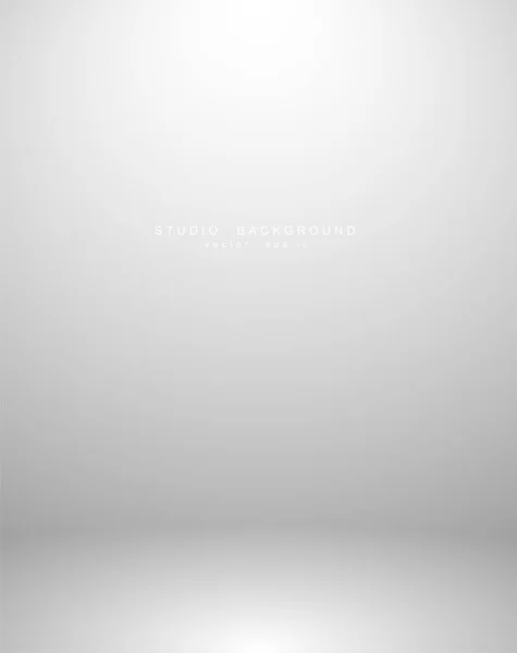 Studio Gradient Blanc Vide Fond Pièce Gradient Décors Intérieurs Lumineux — Image vectorielle