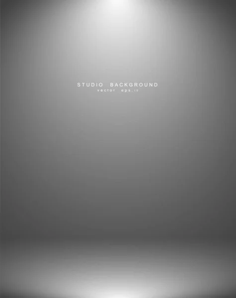 Empty White Grey Gradient Studio Room Background Backdrop Light Interior — Stock Vector