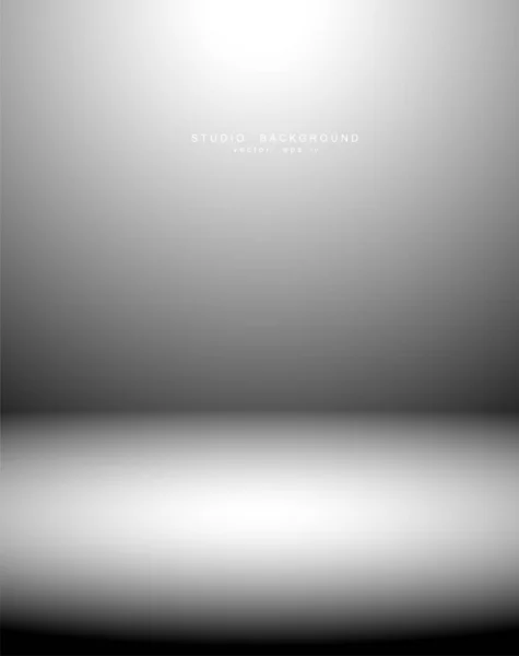 Fondo Habitación Del Estudio Degradado Gris Blanco Vacío Interior Luz — Vector de stock