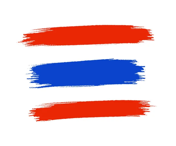 Thailands Flagga Flagga Grinig Stil Thailändska Självständighetsdagen Vektor Eps Illustration — Stock vektor