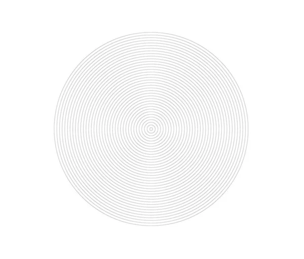 Élément Cercle Concentrique Bague Couleur Noir Blanc Illustration Vectorielle Abstraite — Image vectorielle