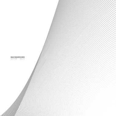 Soyut arkaplan, fikirleriniz için vektör şablonu, monokromatik çizgi dokusu, dalgalı çizgi dokusu