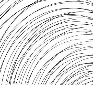 El çizgileri olan soyut çizgi deseni. Dalgalı çizgili vektör çizimi