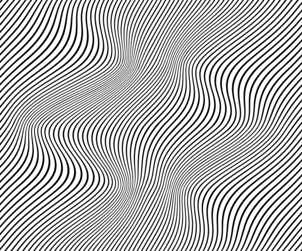波の単純なシームレスな波線 滑らかなパターン 黒と白 ウェブデザイン グリーティングカード テクノロジーの背景 Eps 10ベクトルのイラスト — ストックベクタ