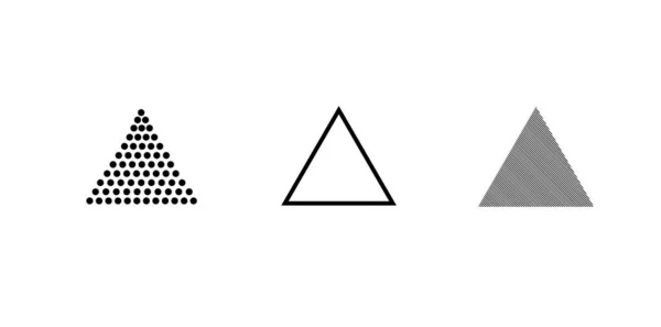 Трикутник Вгору Стрілка Або Піраміда Лінії Мистецтва Векторна Піктограма Елементи — стоковий вектор