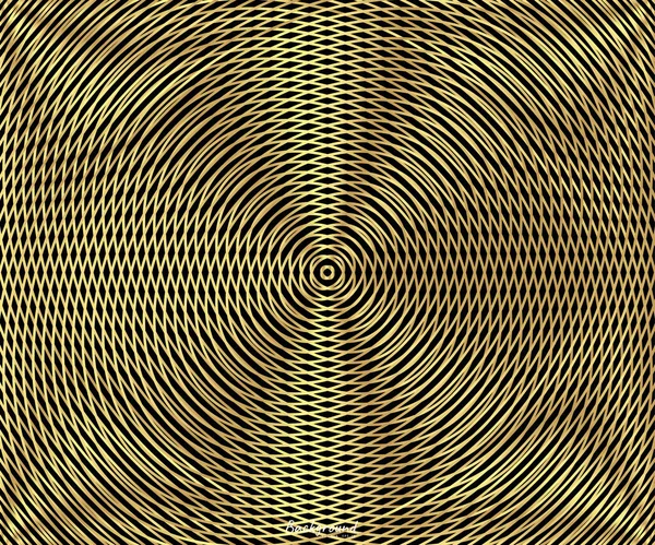 金色的豪华圆形图案 上面有金色的波浪线 摘要背景 矢量图解 — 图库矢量图片