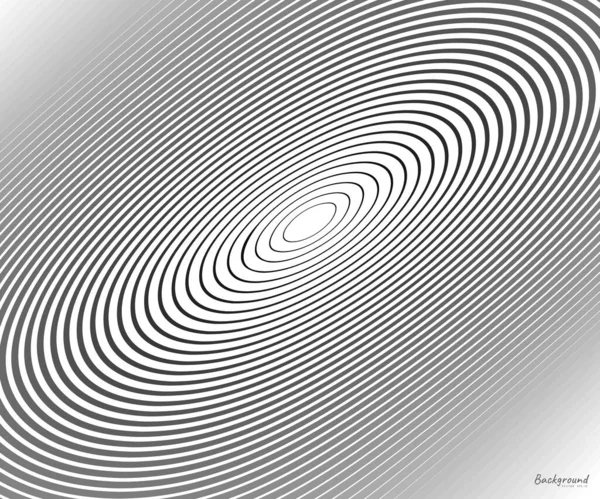 アブストラクトサークルパターン黒と白のカラーリング 音の波のための抽象的なベクトル図 モノクロームグラフィック — ストックベクタ