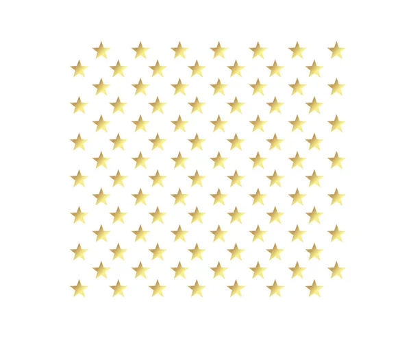 Soyut Altın Yıldızlar Modern Model Altın Folyo Dokusu Kutlama Düşen — Stok Vektör