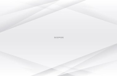 Soyut Modern Geometrik Çizgiler Üçgen Gradyan Beyaz ve Gri Arkaplan. Görüntü: 10 Vektör