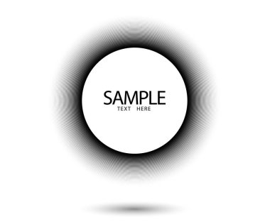 Siyah soyut vektör çember çerçeve çizgisi logosu. Grafik web tasarımı için element, baskı, tekstil, ambalaj, dekorasyon için şablon. Yuvarlak kenarlı simge çember dokusu. - vektör illüstrasyonu