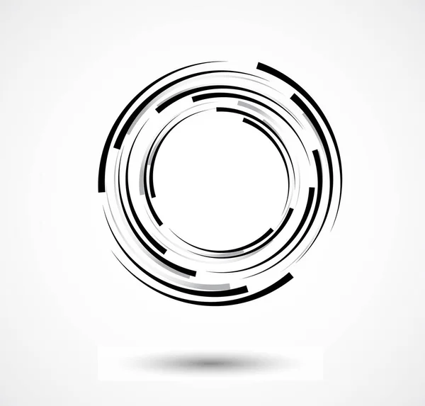 Líneas Abstractas Forma Círculo Elemento Diseño Forma Geométrica Marco Borde — Vector de stock