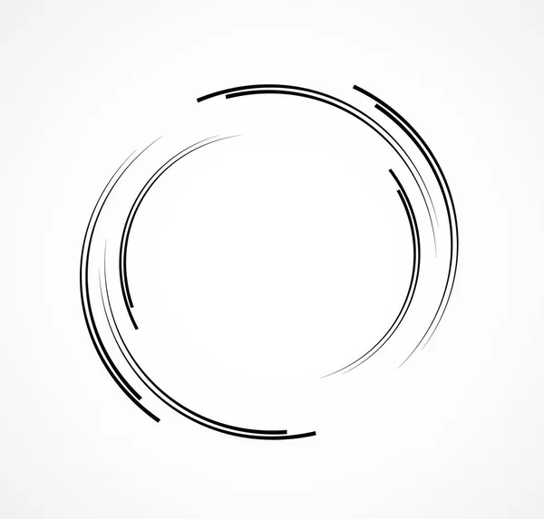 概要円形状 デザイン要素 幾何形状 画像のための縞模様の枠 テクノロジーラウンドロゴ スパイラルベクトルイラスト — ストックベクタ