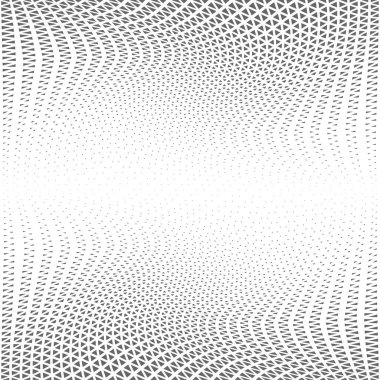 Soyut geometrik altın grafik tasarım yarım ton üçgen desen. Arkaplan, posterler, kartlar, duvar kağıtları, arkaplanlar, paneller için tasarım ögesi - Vektör illüstrasyonu