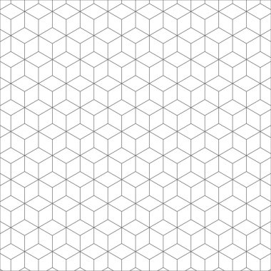 Geometrik vektör arkaplanı. Kusursuz şekilli küp şekilleri. Soyut dekorasyon. İllüstrasyon - Vektör