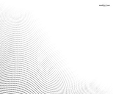 Soyut arkaplan, fikirleriniz için vektör şablonu, monokromatik çizgi dokusu, dalgalı çizgi dokusu