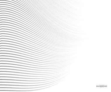 Soyut arkaplan, fikirleriniz için vektör şablonu, monokromatik çizgi dokusu, dalgalı çizgi dokusu