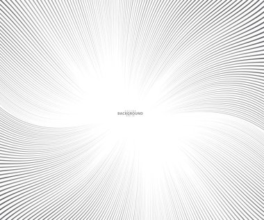 Soyut arkaplan, fikirleriniz için vektör şablonu, monokromatik çizgi dokusu, dalgalı çizgi dokusu