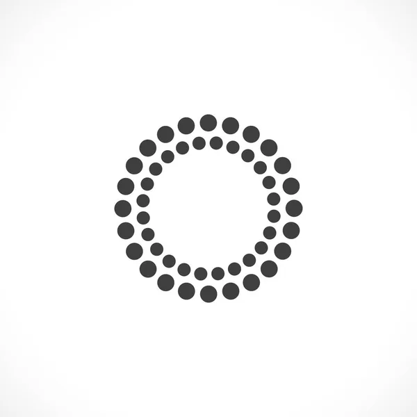 Siyah Soyut Vektör Çember Çerçeve Yarım Ton Logo Amblemi Tasarımı — Stok Vektör