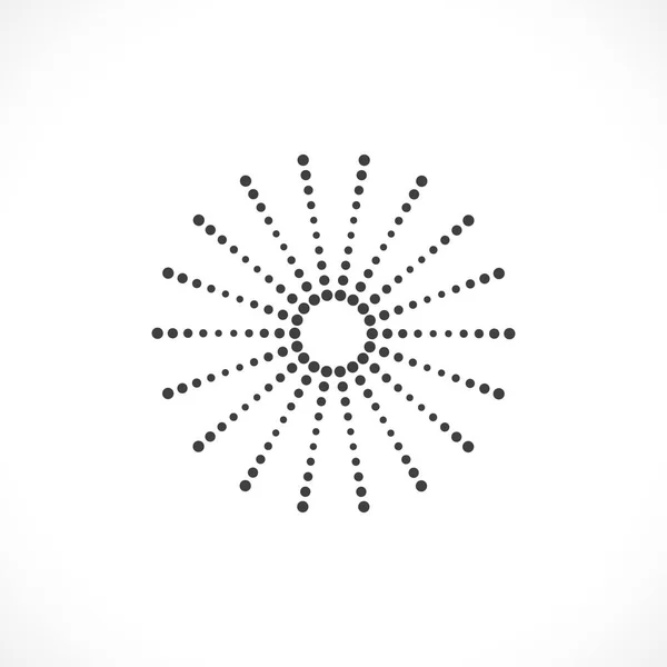 Schwarz Abstrakte Vektorkreis Rahmen Halbtonpunkte Logo Emblem Design Rundes Rand — Stockvektor