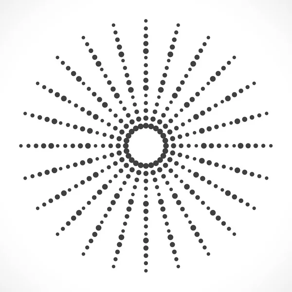 Schwarz Abstrakte Vektorkreis Rahmen Halbtonpunkte Logo Emblem Design Rundes Rand — Stockvektor