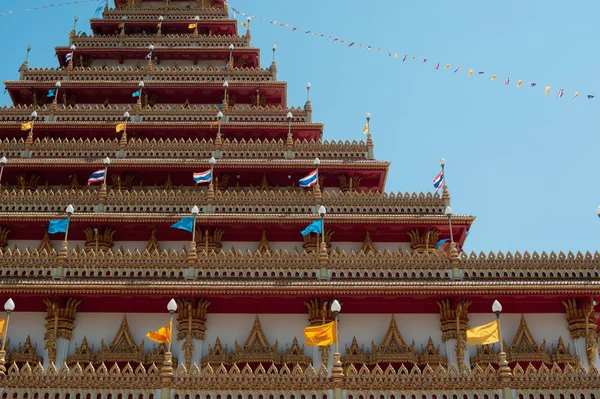 Tempio in Thailandia Phra-Mahathat-Kaen- Nakhon, provincia di Khon Kaen, Thailandia — Foto Stock