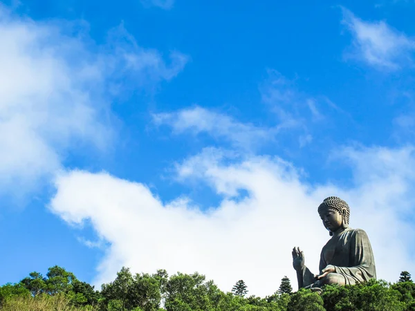 Giant Buddha Po Lin manastırda Hong Kong, Lantau Island — Stok fotoğraf