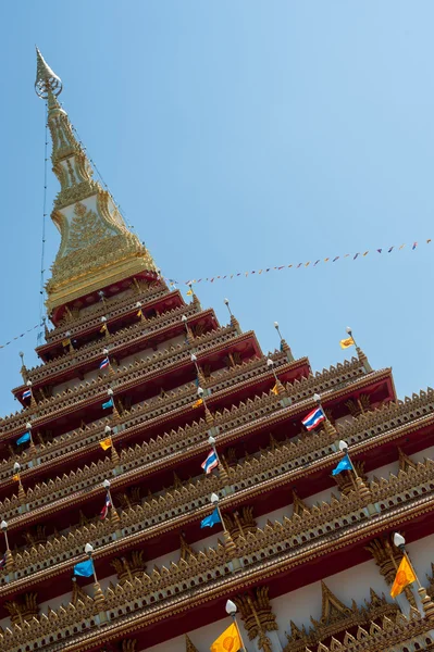 Temple en Thaïlande Phra-Mahathat-Kaen-Nakhon, province de Khon Kaen, Thaïlande — Photo