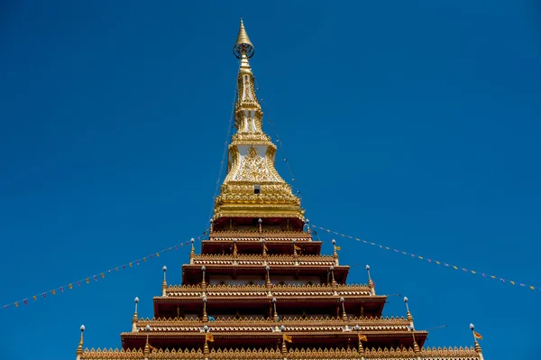 Tempel i Thailand Phra-Mahathat-Kaen-Nakhon, Khon Kaen provinsen, Thailand — Stockfoto