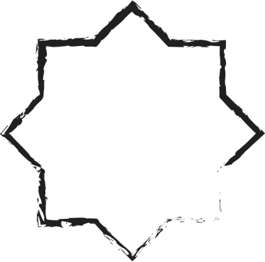 Geometrik fırça çizilmiş şekiller