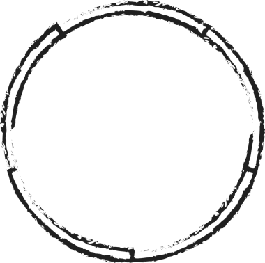 Geometrik fırça çizilmiş şekiller