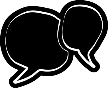 Kara konuşma balonu, diyalog, konuşma, düşünme