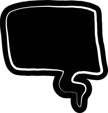 Kara konuşma balonu, diyalog, konuşma, düşünme