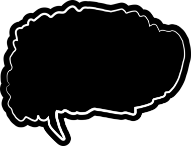 Kara konuşma balonu, diyalog, konuşma, düşünme