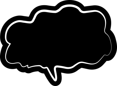 Kara konuşma balonu, diyalog, konuşma, düşünme