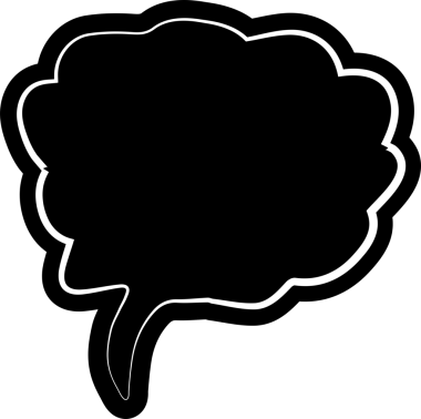 Kara konuşma balonu, diyalog, konuşma, düşünme