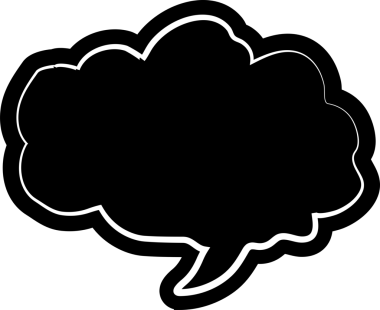 Kara konuşma balonu, diyalog, konuşma, düşünme